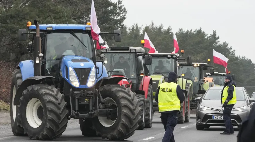 В Польше фермеры заблокировали автомагистраль в знак протеста против импорта из Украины